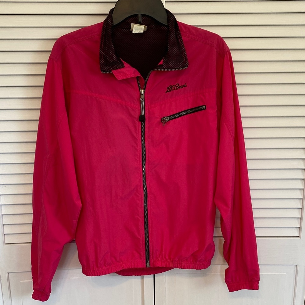 Vintage LL Bean Women’s Lg Windbreaker Jacket Lightweight Breathable Reflective